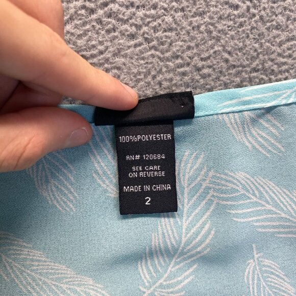 TORRID 10521823 Feather Side Cinch Chiffon Top / sheer blouse Size 2 Green Mint - Picture 8 of 8